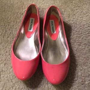 Steve Madden Coral/Pink Patent Heaven Ballet Flat